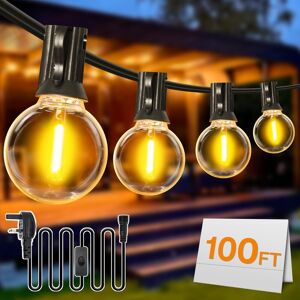 Dslebeen String Festoon Lights: 100ft 30m String Lights Mains Powered G40 Led Globe Bulb Dslebeen String Festoon Lights: 100ft 30m String Lights Mains Powered G40 Led Globe Bulb