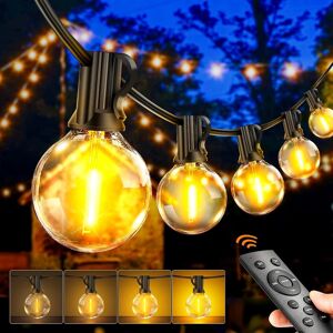 Pbgmrt Outdoor String Lights Mains Powered - G40 Garden Festoon Lights 65ft/20m Dimmab Pbgmrt Outdoor String Lights Mains Powered - G40 Garden Festoon Lights 65ft/20m Dimmab
