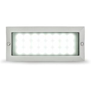 Nartel Modern Led Outdoor Silver/grey Aluminium & Frosted Glass Brick Light - Ip54 Rat Nartel Modern Led Outdoor Silver/grey Aluminium & Frosted Glass Brick Light - Ip54 Rat