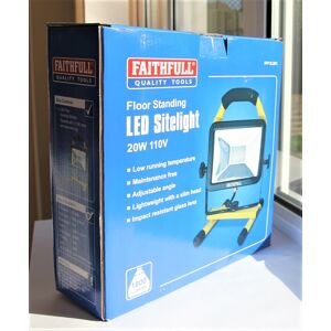 Faithfull Smd Led Pod Site Flood Light, 110v, 20w, 1800 Lumens - Fppsl20fl Faithfull Smd Led Pod Site Flood Light, 110v, 20w, 1800 Lumens - Fppsl20fl