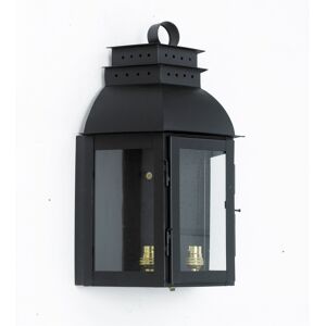 Black Country Metal Works Midnight Black Flush Fitting Traditional Wall Lantern Black Country Metal Works Midnight Black Flush Fitting Traditional Wall Lantern