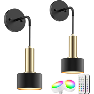 Does Not Apply Battery Operated Wall Lights Set Of 2 With Remote,Vintage Wireless Led Wall Scon Does Not Apply Battery Operated Wall Lights Set Of 2 With Remote,Vintage Wireless Led Wall Scon