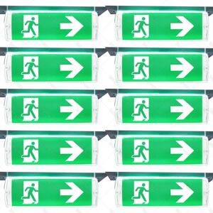 Uocomder 10pcs Led Emergency Light Bulkhead Exit Sign 3w Ip65 Maintained/ Non Maintained Uocomder 10pcs Led Emergency Light Bulkhead Exit Sign 3w Ip65 Maintained/ Non Maintained