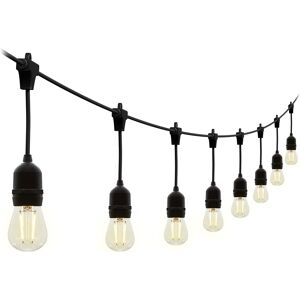 4lite Festoon Outdoor String Lighting (Black) 10m Globe String Lights With 10x 4lite Festoon Outdoor String Lighting (Black) 10m Globe String Lights With 10x