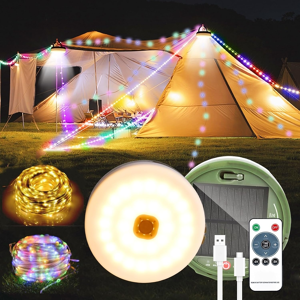 Does Not Apply Outdoor Solar Camping Light, 20m 200 Led Rgbw Retractable String Lights, Ip65 Wa Does Not Apply Outdoor Solar Camping Light, 20m 200 Led Rgbw Retractable String Lights, Ip65 Wa