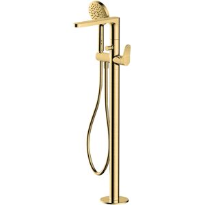 Rak Ceramics Rak Petit Round Freestanding Bath Shower Mixer Tap - Brushed Gold Rak Ceramics Rak Petit Round Freestanding Bath Shower Mixer Tap - Brushed Gold