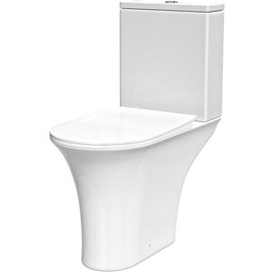 Willesden Bathrooms White Close Coupled Rimless Round Toilet Soft Close Seat Willesden Bathrooms White Close Coupled Rimless Round Toilet Soft Close Seat