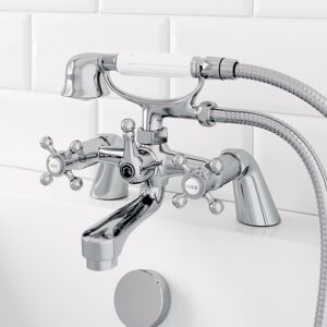 Park Lane Traditional Bathroom Bath Shower Mixer Tap Brass Cross Head Handset Hose Chrome Park Lane Traditional Bathroom Bath Shower Mixer Tap Brass Cross Head Handset Hose Chrome