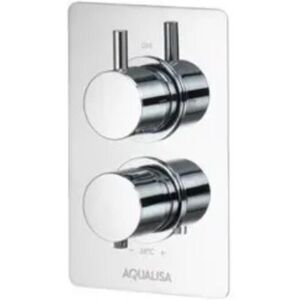 Aqualisa Rectangular Wall Plate With Round Dials Single Outlet Sdcv.Trm2.Rnd Aqualisa Rectangular Wall Plate With Round Dials Single Outlet Sdcv.Trm2.Rnd