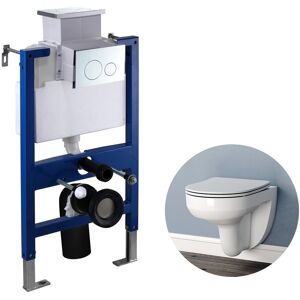 Aica Bathroom Wall Hung Toilet Rimless Wc Uf Soft Close Seat Concealed Cistern Frame Aica Bathroom Wall Hung Toilet Rimless Wc Uf Soft Close Seat Concealed Cistern Frame