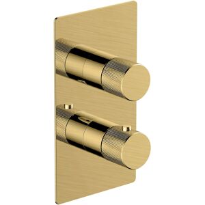 Rak Ceramics Rak Amalfi Thermostatic Single Outlet Concealed Shower Valve - Brushed Gold Rak Ceramics Rak Amalfi Thermostatic Single Outlet Concealed Shower Valve - Brushed Gold
