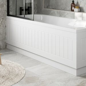Affine Modern Front Bath Side Panel Tongue & Groove White Mdf 1700mm Adjustable Plinth Affine Modern Front Bath Side Panel Tongue & Groove White Mdf 1700mm Adjustable Plinth