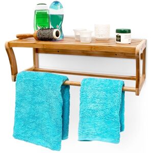 Relaxdays Bathroom Shelf Wall-Mounted Towel Rack Moisture-Resistant Easy Assembly 1.4 Kg Relaxdays Bathroom Shelf Wall-Mounted Towel Rack Moisture-Resistant Easy Assembly 1.4 Kg