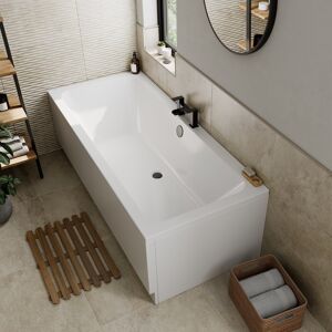 Affine 1700 X 750mm Double Ended Square Bath Side & End Panels White Acrylic Bathroom Affine 1700 X 750mm Double Ended Square Bath Side & End Panels White Acrylic Bathroom