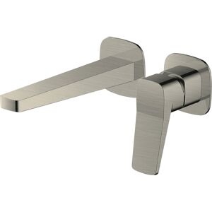 Rak Ceramics Rak Petit Square Wall Mounted Basin Mixer Tap - Brushed Nickel Rak Ceramics Rak Petit Square Wall Mounted Basin Mixer Tap - Brushed Nickel