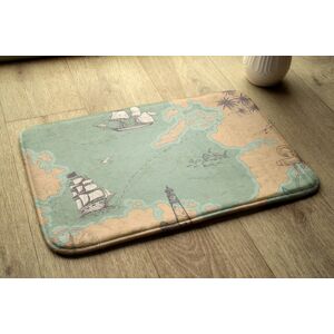 Tulup Bathroom Rug Anti-Slip Super Soft Absorbent - 75x45 Cm - Old Map Tulup Bathroom Rug Anti-Slip Super Soft Absorbent - 75x45 Cm - Old Map