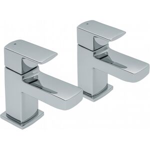 Evg Chrome Square Basin Tap Pair – Modern Lever Design Evg Chrome Square Basin Tap Pair – Modern Lever Design