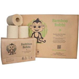 Bamboo Bobbi 100% Eco Toilet Tissue Paper Roll, 48 Rolls, 3 Ply, Soft Unbleached Bamboo Bobbi 100% Eco Toilet Tissue Paper Roll, 48 Rolls, 3 Ply, Soft Unbleached