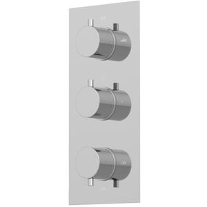 Architeckt Model Triple Outlet Thermostatic Shower Valve - Silver, Chrome Architeckt Model Triple Outlet Thermostatic Shower Valve - Silver, Chrome