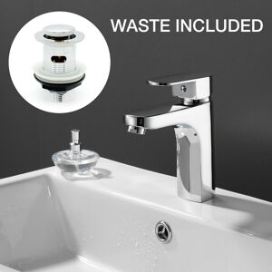 Evg Modern Tap Mixer Basin Sink Chrome Brass Mono Bloc Bathroom Toilet Taps + Waste Evg Modern Tap Mixer Basin Sink Chrome Brass Mono Bloc Bathroom Toilet Taps + Waste