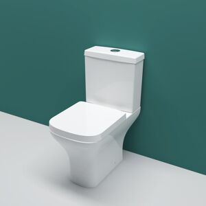 Aica Modern Close Coupled Square White Toilet Pan And Soft Close Seat Bathroom Wc Aica Modern Close Coupled Square White Toilet Pan And Soft Close Seat Bathroom Wc