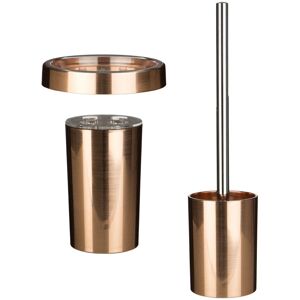 Premier Housewares Set Of 3 Shine Rose Gold Toothbrush Holder Soap Dish Toilet Brush Bath Accessory Premier Housewares Set Of 3 Shine Rose Gold Toothbrush Holder Soap Dish Toilet Brush Bath Accessory