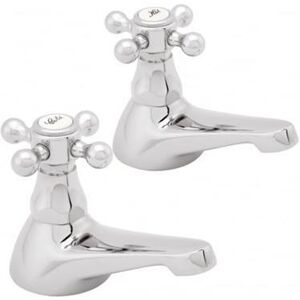 Deva Tudor Traditional Basin Taps Pair - Chrome Bathroom Taps Deva Tudor Traditional Basin Taps Pair - Chrome Bathroom Taps