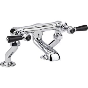 Hudson Reed Black Topaz Lever Bath Filler Tap Pillar Mounted - Chrome Hudson Reed Black Topaz Lever Bath Filler Tap Pillar Mounted - Chrome