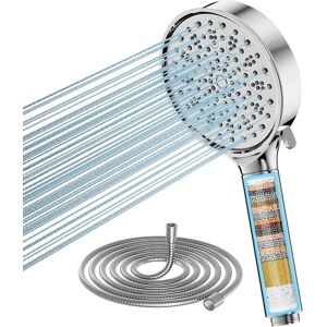 Cobbe Hard Water Filter Shower Head And Hose With 20 Stage Filter, 6 Spray Jet Cobbe Hard Water Filter Shower Head And Hose With 20 Stage Filter, 6 Spray Jet