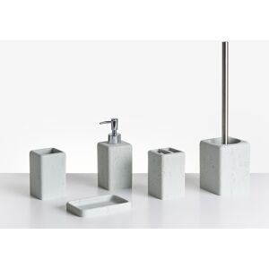 Beliani 5-Piece Bathroom Accessories Set Vilcanota Grey Concrete Effect Beliani 5-Piece Bathroom Accessories Set Vilcanota Grey Concrete Effect
