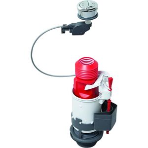 Wirquin 10723580 Double Flush Mechanism With Cable Flush Mw2, Red And Grey Wirquin 10723580 Double Flush Mechanism With Cable Flush Mw2, Red And Grey