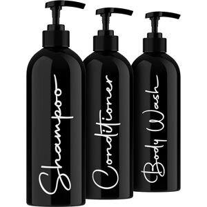 Alora Home Essentials Reusable Shampoo And Conditioner Bottles - Set Of 3 Matte Alora Home Essentials Reusable Shampoo And Conditioner Bottles - Set Of 3 Matte