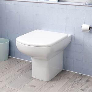 Nes Home Modern Back To Wall Rimless Toilet And Soft Close Seat White Nes Home Modern Back To Wall Rimless Toilet And Soft Close Seat White