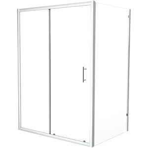 Willesden Bathrooms 1500 X 900mm Shower Enclosure Sliding Door & Glass Side Panel Chrome Willesden Bathrooms 1500 X 900mm Shower Enclosure Sliding Door & Glass Side Panel Chrome