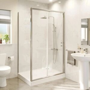 Affine 1000 X 700mm Sliding Shower Door Enclosure Raised Tray Framed Glass Bathroom Affine 1000 X 700mm Sliding Shower Door Enclosure Raised Tray Framed Glass Bathroom