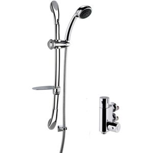 Balterley Round Thermostatic Vertical Bar Valve And Luxury Curved Slider Rail Kit Shower B Balterley Round Thermostatic Vertical Bar Valve And Luxury Curved Slider Rail Kit Shower B