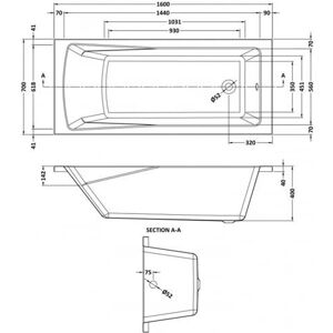 Nuie Mdf Bath Front Panel And Plinth 560mm H X 1600mm W - Gloss White Nuie Mdf Bath Front Panel And Plinth 560mm H X 1600mm W - Gloss White