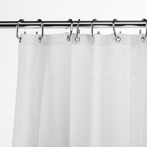 Croydex Recycled White Shower Curtain With Weighted Hem 1800 X 2100mm Croydex Recycled White Shower Curtain With Weighted Hem 1800 X 2100mm