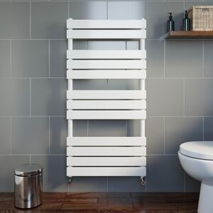 Duratherm Flat Panel Heated Towel Rail White - 1200 X 600mm Bathroom Wall Mounted Bathroom Duratherm Flat Panel Heated Towel Rail White - 1200 X 600mm Bathroom Wall Mounted Bathroom