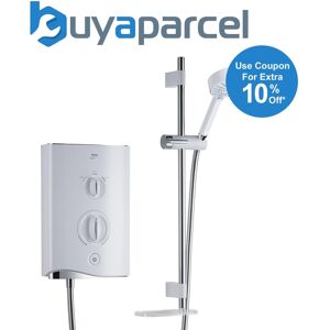 Mira Sport Mtf Multi-Fit Electric Shower 9.8kw White Chrome + Riser Rail +4 Head Mira Sport Mtf Multi-Fit Electric Shower 9.8kw White Chrome + Riser Rail +4 Head