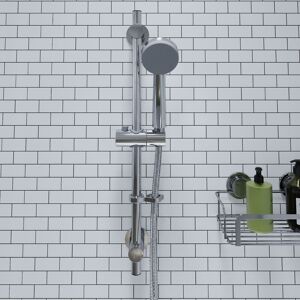 Croydex Presion Full Chrome Shower Set, Pressure Boost, Riser Rail Hose & Head Croydex Presion Full Chrome Shower Set, Pressure Boost, Riser Rail Hose & Head