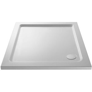 Nuie Shower Tray Slimline Square Stone Resin Bathroom Enclosure White 900x900mm Nuie Shower Tray Slimline Square Stone Resin Bathroom Enclosure White 900x900mm
