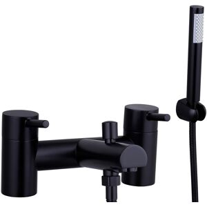 Balterley Modern Bathroom Round Minimalist Deck Mounted Bath Shower Mixer Tap With Kit - B Balterley Modern Bathroom Round Minimalist Deck Mounted Bath Shower Mixer Tap With Kit - B