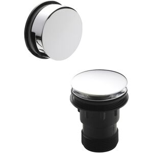 Nuie Bath Waste Push Button Chrome Modern Bathroom Plug Round Brass Waste Nuie Bath Waste Push Button Chrome Modern Bathroom Plug Round Brass Waste