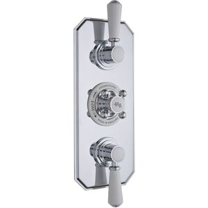 Hudson Reed Topaz Triple Concealed Shower Valve With Diverter - Chrome Hudson Reed Topaz Triple Concealed Shower Valve With Diverter - Chrome