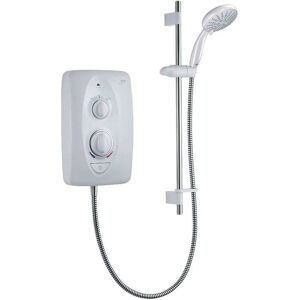Mira Sprint Multi-Fit 9.5kw White Chrome Electric Shower - Four Spray Showerhead Mira Sprint Multi-Fit 9.5kw White Chrome Electric Shower - Four Spray Showerhead