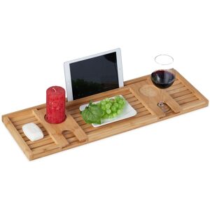 Relaxdays Bath Tray Bathtub Caddy Moisture Resistant Elegant Design Bamboo Bath Rack Relaxdays Bath Tray Bathtub Caddy Moisture Resistant Elegant Design Bamboo Bath Rack