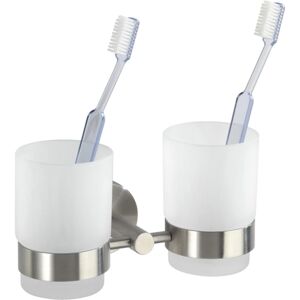 Wenko 19638100 Toothbrush Tumbler Holder Duo Bosio Matt, Metal Stainless Steel, Wenko 19638100 Toothbrush Tumbler Holder Duo Bosio Matt, Metal Stainless Steel,