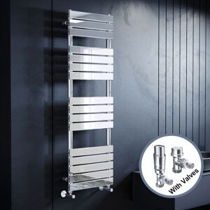 Elegant Chrome Towel Radiator Flat Panel Bathroom Heater Rads 500 X 1600 With Trv Valve Elegant Chrome Towel Radiator Flat Panel Bathroom Heater Rads 500 X 1600 With Trv Valve