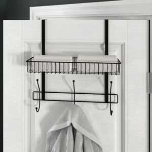 Croydex, Large Hook Over Shower Caddy Organiser Basket With Hooks In Matte Black Croydex, Large Hook Over Shower Caddy Organiser Basket With Hooks In Matte Black